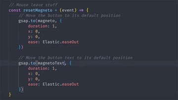 code for mouse leaving button