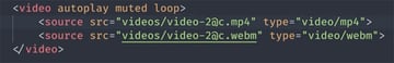 code to upload webm video