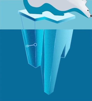 bottom of the iceberg gradients