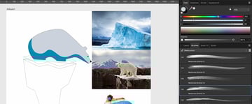 watercolor brush in affinity designer