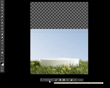 expand sky with generative fill