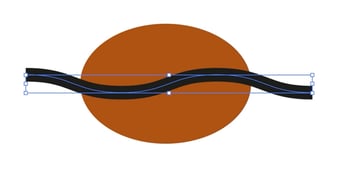 ellipse and horizontal line