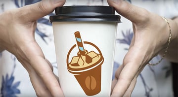 logo on a cup