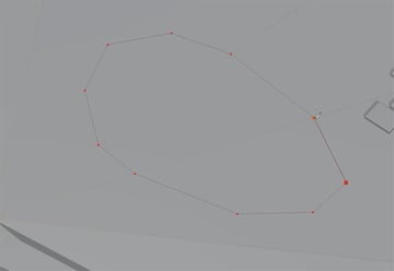 pond shape created with knife tool in blender