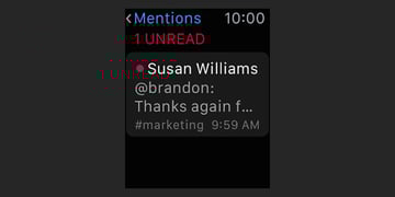 Slack only displays relevant messages to you instead of a full chat history