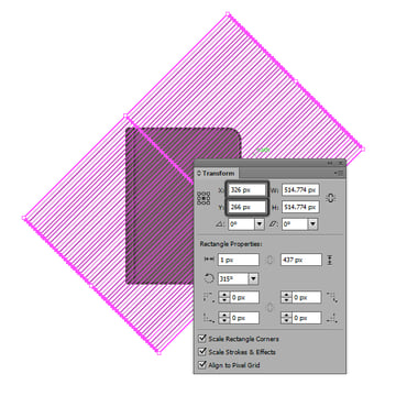 positioning the rotated blend