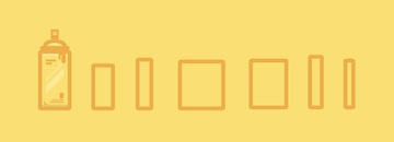 using variation of the spray icon base shape to create the other icons