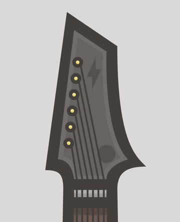 adding details to the guitars head