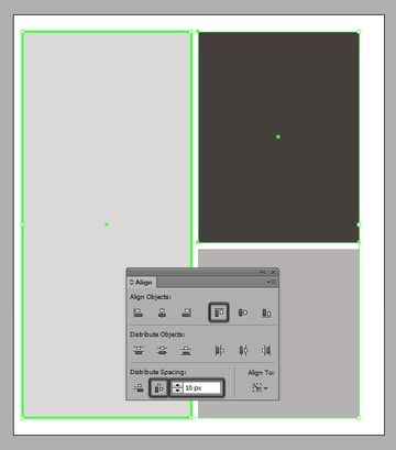 aligning the second two tiles