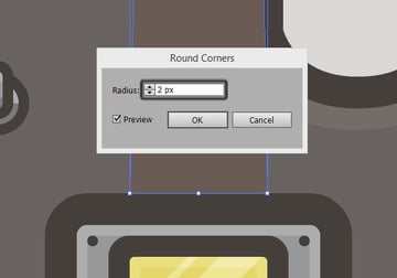 applying round corners to the guitars neck