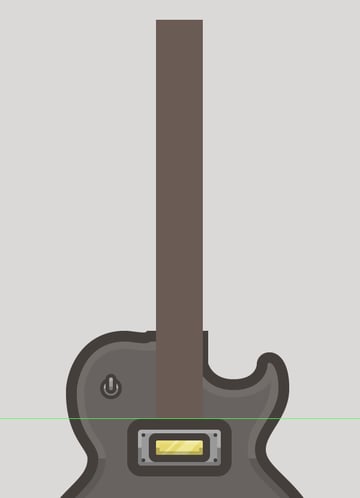 creating the base shape for the guitars neck