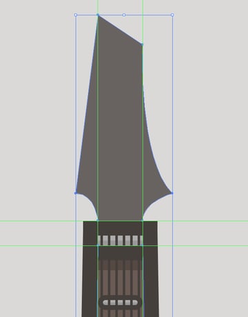 creating the base shape of the guitars head