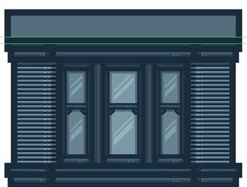 adding the base shape of the top section of the house