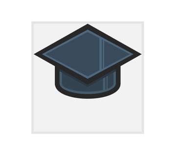 creating and adding details to the graduation hat icon