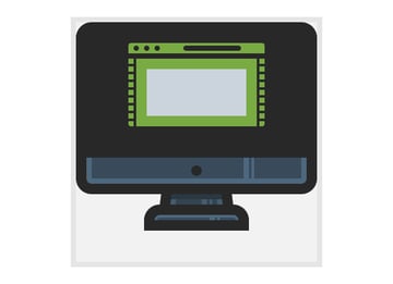 adding the buttons and canvas to the iMac icon