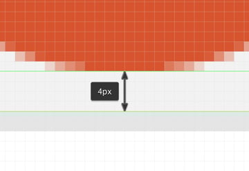 example of using the Pixel Preview mode to align the shapes to the grid