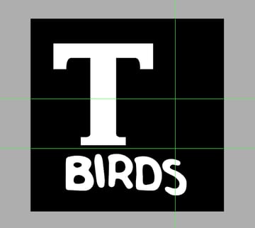 creating the bottom letters using the trace tool