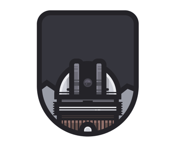 adding an outline to the mountain landscape