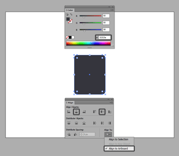 creating and aligning the badges main shape