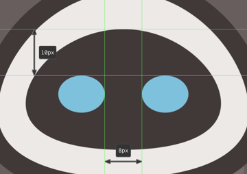 creating the main shapes for eves eyes