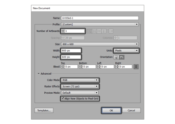 setting up a new document