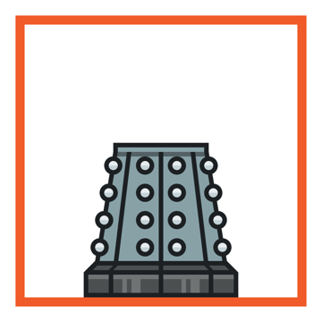 adding the rows of spheres to the daleks lower body