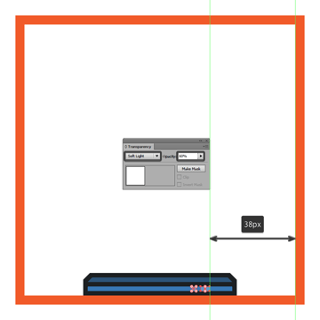 creating and positioning the first set of highlights to the right side of the time machines bottom section