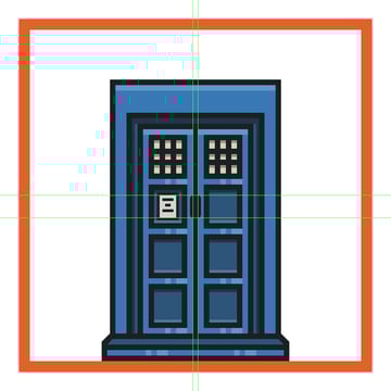 creating and positioning the door handles onto the time machine