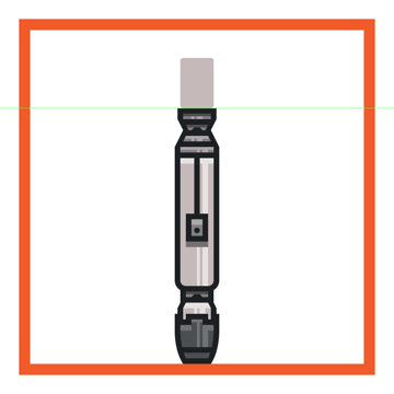 creating and positioning the main shape for the sonic screwdrivers head