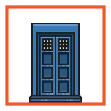 creating and positioning the right door onto the time machine