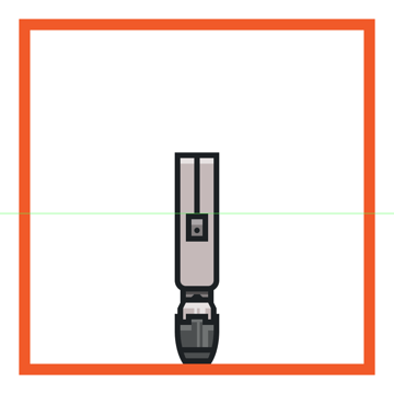 creating and positioning the slider button onto the sonic screwdriver