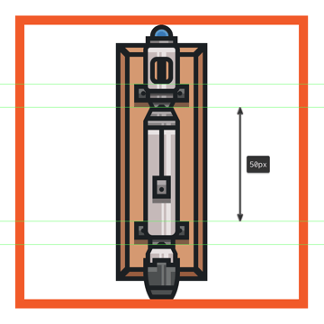 creating and positioning the sonic screwdrivers stand extending arms