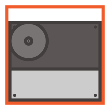 adding the center section to the tape recorders left reel wheel