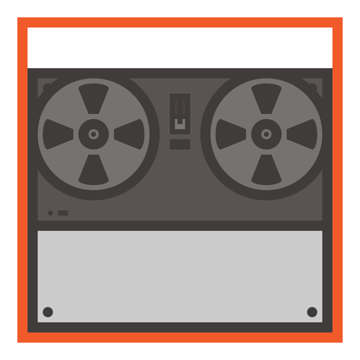 adding the little decals from underneath the tape recorders left reel wheel