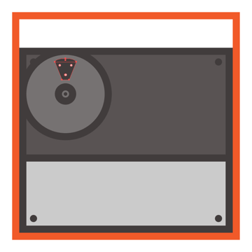 adding the round section to the left reel wheels top cutout