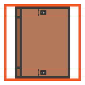 creating and positioning the horizontal divider lines onto the books left section