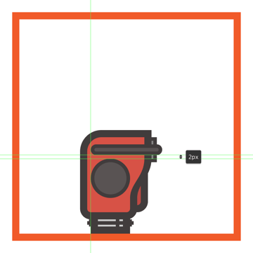 creating and positioning the main shapes for the chainsaws side section