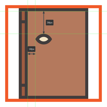creating and positioning the main shapes for the necronomicons left eye