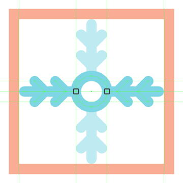 adding the horizontal section to the fourth snowflake