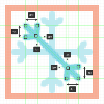 Image: https://cms-assets.tutsplus.com/uploads/users/523/posts/29775/image/snapping-the-first-snowflake's-left-diagonal-section-to-the-pixel-grid.png snapping the anchor points back to the pixel grid