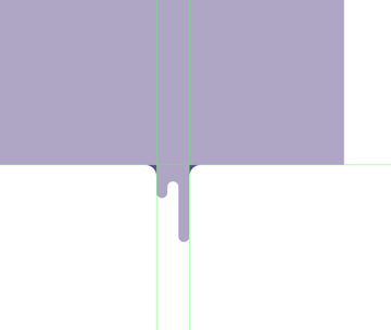 adding the side sections to the first paint drip