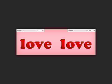 example of different shadow choke levels