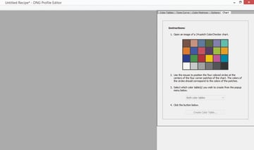 Chart tab in Adobe DNG Profile Editor