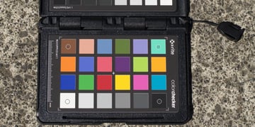 Placing color chips onto their swatches