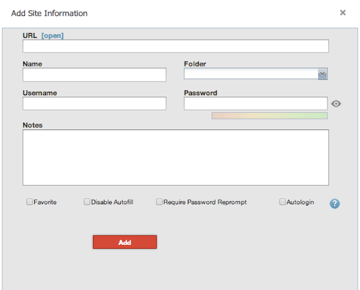 Add a site manually to LastPass