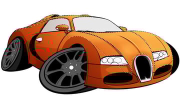 Fill our selection with a light orange colour and make sure you do your gradient from the far right side of the car keeping note of your light sources