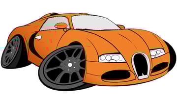 You must remember to erase both the areas of the windows and tyres from this duplicate layer