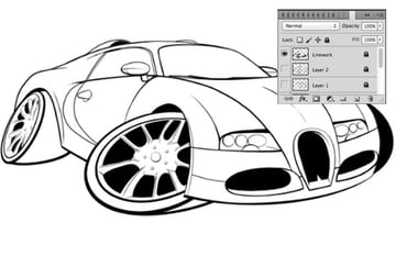 Make sure your layers are set up correctly before we move into working with colour