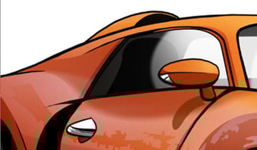 Take note of how you will have more shadow in the side window rather than the front one due to the way your light sources fall upon it