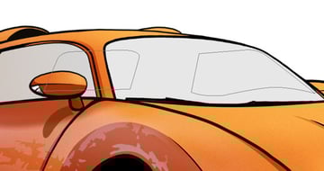 To create the interior of the car first draw out where the rear and drivers side window will be using the pen tool